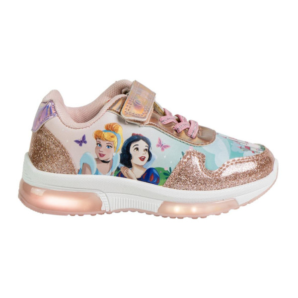 Zapatillas Deportivas con Luces Princesas Rosas Brillantina Niña