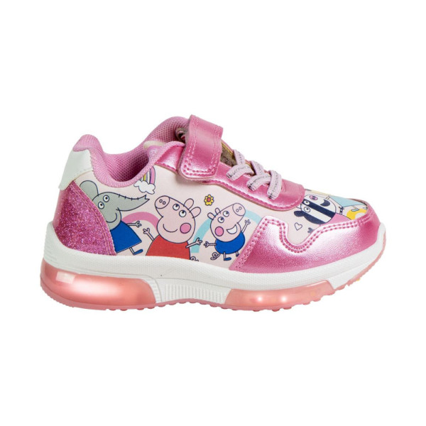 Zapatillas Deportivas con Luces Peppa Pig Rosas Brillantina Niña