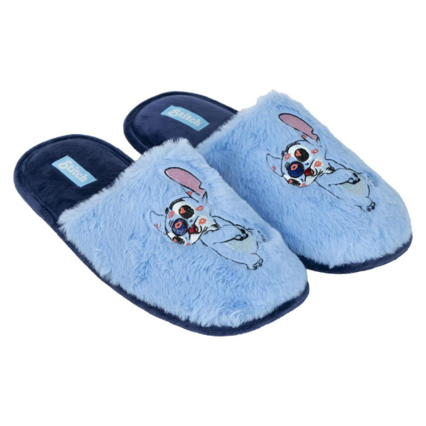 Zapatillas de Casa Stitch Peluche Azul Mujer