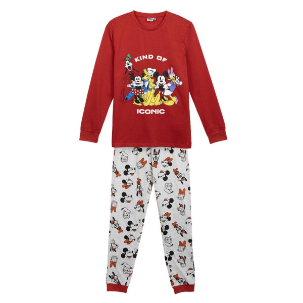 Pijama Manga Larga Mickey Mouse Kind Of Iconic Rojo Mujer