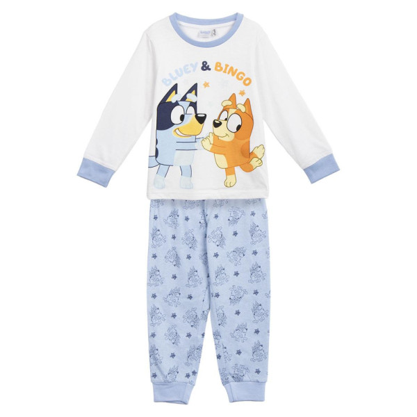 Pijama Manga Larga Bluey y Bingo Azul Niño