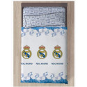 Juego de Sábanas 3 Piezas Real Madrid Blancas Para Cama de 150