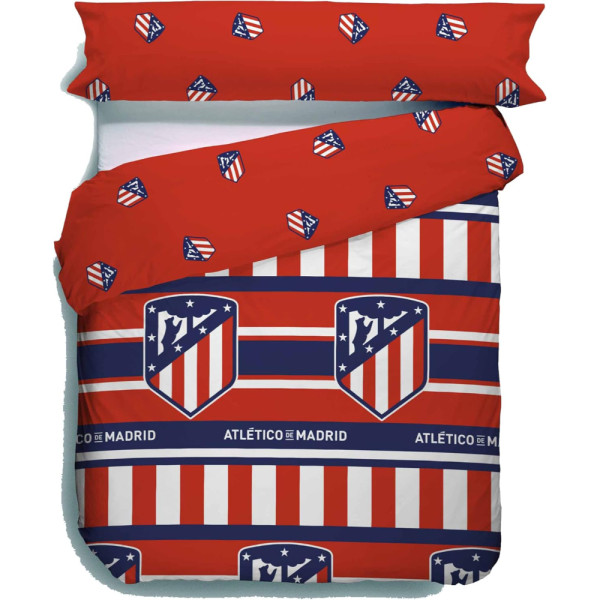 Funda Nórdica Atlético de Madrid Rojo Rayas Anchas Para Cama de 150