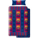 Juego de Sábanas 3 Piezas Coralina FC Barcelona Rayas Para Cama de 135