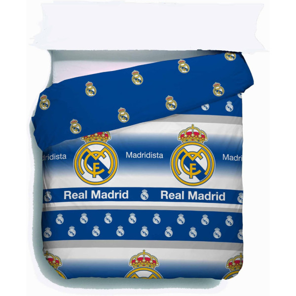 Edredón Digital Real Madrid Blanco y Azul Para Cama 180