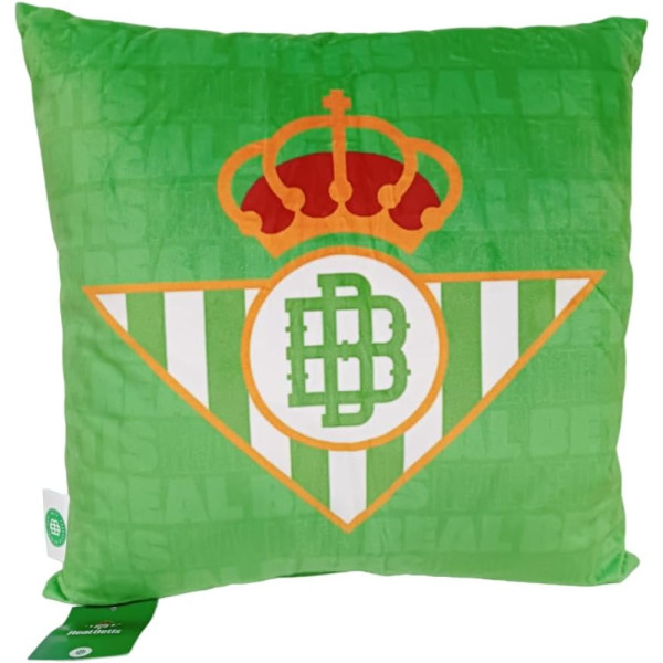 Cojín Real Betis Balompié Verde Terciopelo 45x45