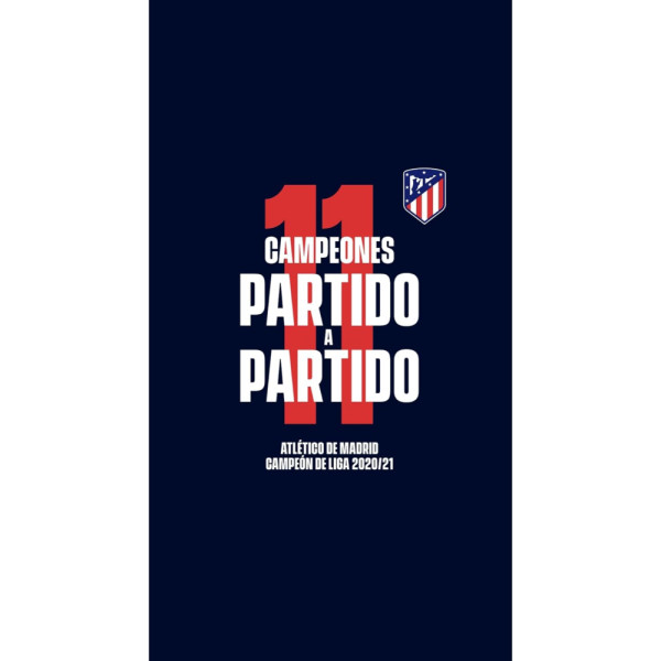 Toalla de Algodón Atlético de Madrid Partido a Partido Azul 150x70