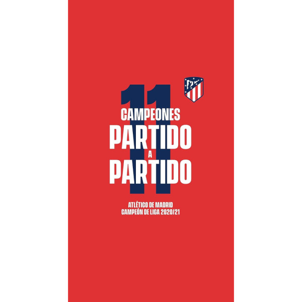 Toalla de Algodón Atlético de Madrid Partido a Partido Rojo 150x70