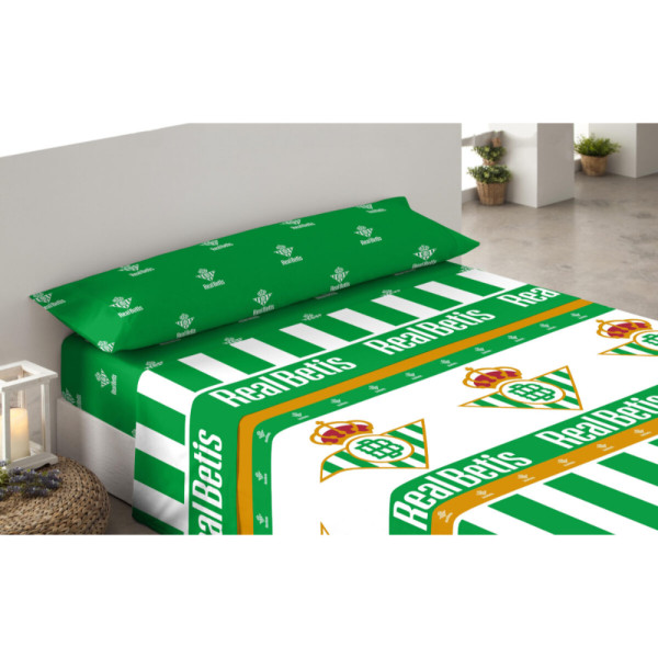 Juego de Sábanas 3 Piezas Real Betis Escudos Para Cama de 135