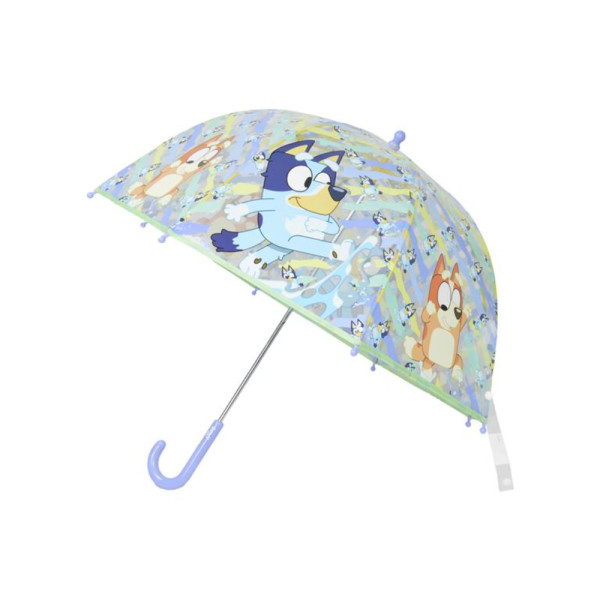 Paraguas Transparente Burbuja Bluey y Bingo Manual