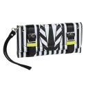 Cartera Billetera Beetlejuice Negra Rayas