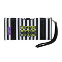 Cartera Billetera Beetlejuice Negra Rayas