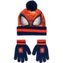 Set de Invierno Guantes y Gorro con Pompón Spiderman Rojo Niño