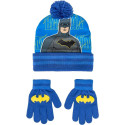 Set de Invierno Guantes y Gorro con Pompón Batman Azul Niño