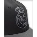 Gorra Real Madrid Negra Logo Relieve Hombre
