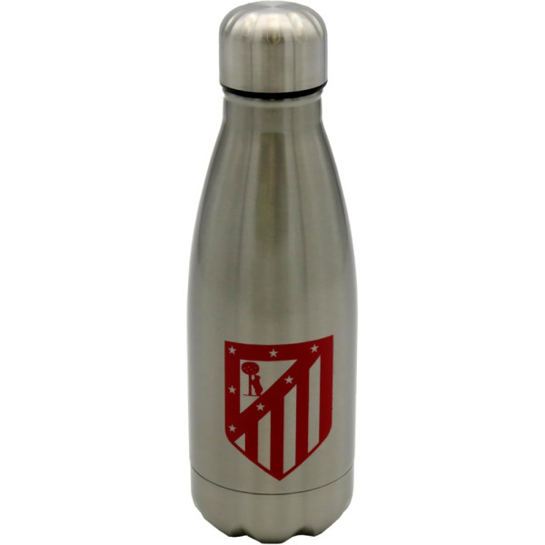 Botella de Acero Inoxidable Atlético de Madrid Plateada Escudo 550 ML