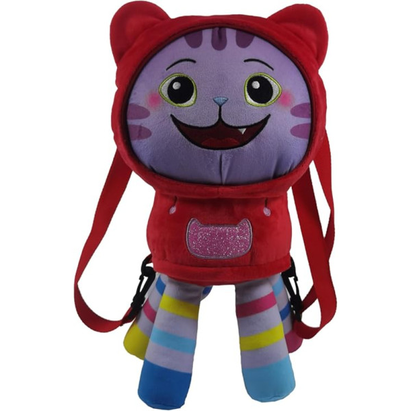 Mochila 3D Peluche La Casa de Muñecas de Gabby DJ Capucha