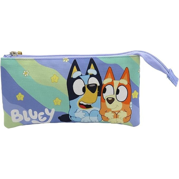Estuche Portatodo Triple Bluey Light Waves