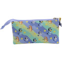 Estuche Portatodo Triple Bluey Light Waves