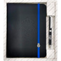 Set de Agenda y Bolígrafo Negro Real Madrid