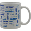Taza de Cerámica Real Madrid Blanca Mensajes 330 ML