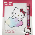 Set Cuaderno Peluche y Bolígrafo Hello Kitty