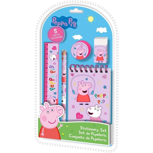 Set de Papelería Peppa Pig Rope 5 Piezas