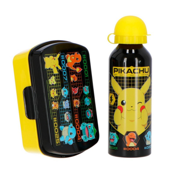 Set Cantimplora 500 ML y Sandwichera Pokémon Pikachu