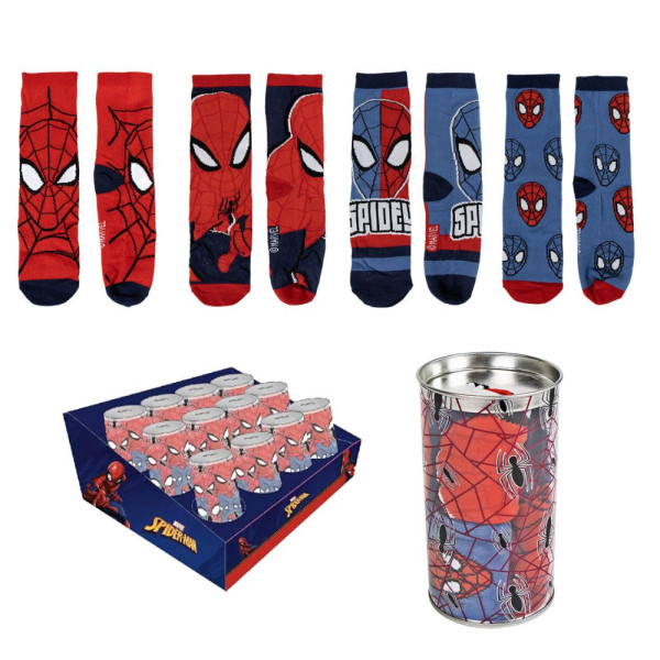 Pack 4 Calcetines en Lata Spiderman Spidey Niño
