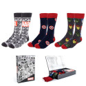 Pack 3 Calcetines en Caja Avengers Marvel Comic Hombre