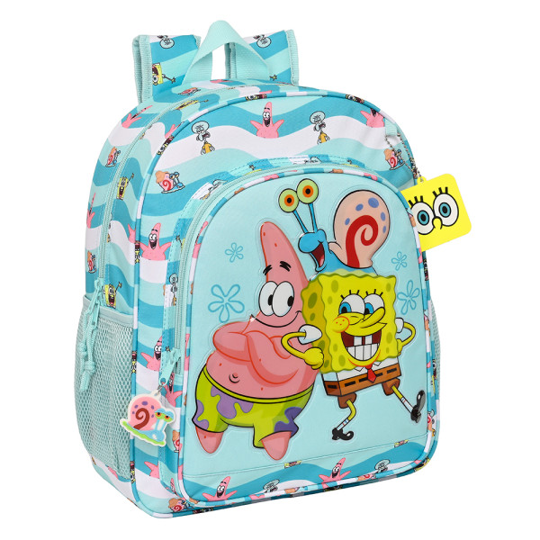 Mochila Junior Adaptable a Carro Bob Esponja Stay Positive