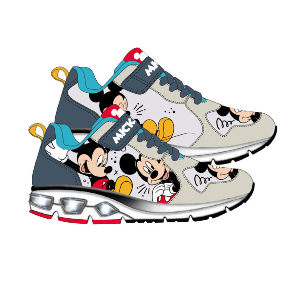 Zapatillas Deportivas Suela TPR con Luces Mickey Mouse
