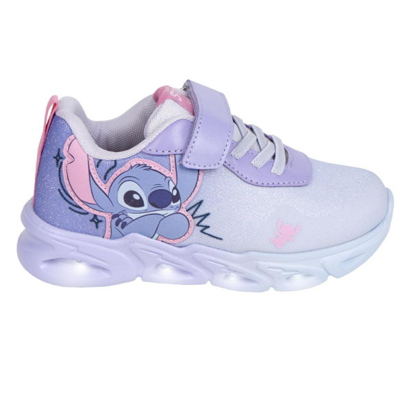 Zapatillas Deportivas Suela Ligera Eva con Luces Stitch Lila