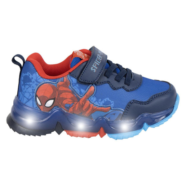 Zapatillas Deportivas Suela TPR con Luces Spiderman Azules