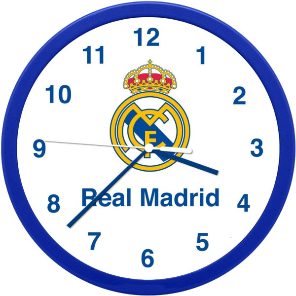 Reloj de Pared Real Madrid Blanco y Azul 25 CM