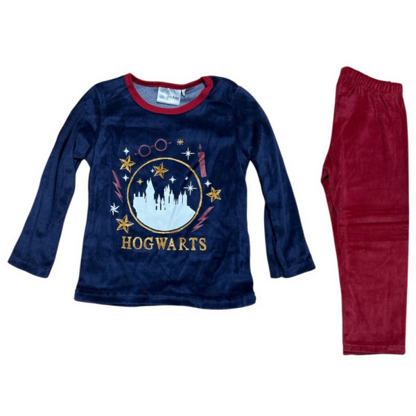 Pijama Manga Larga Harry Potter Azul Marino y Rojo Niña