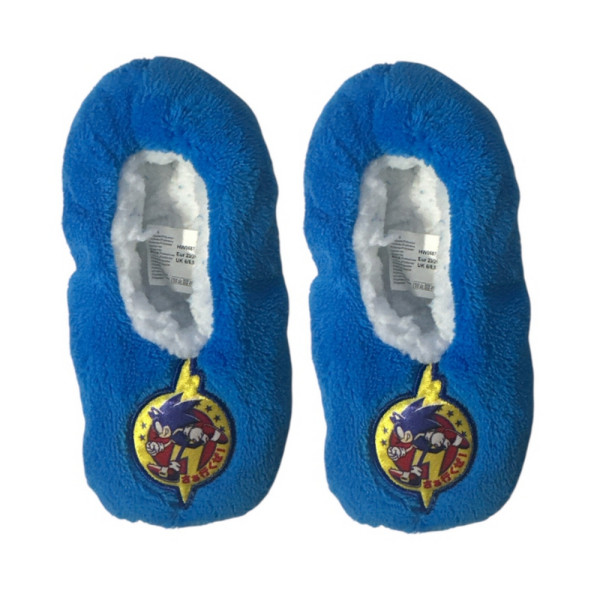 Pantuflas Ajustables Sonic Azul Niño