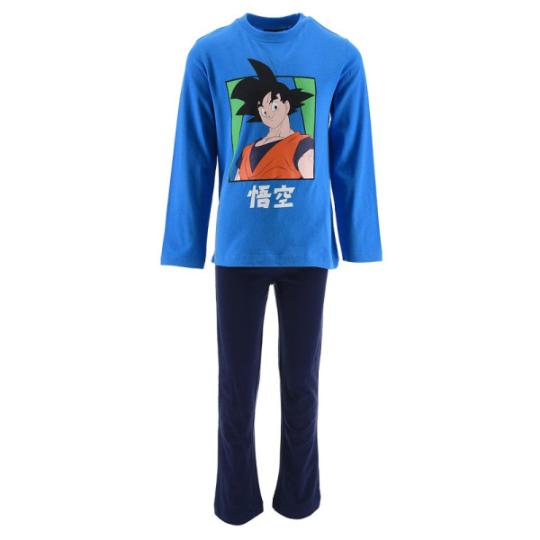 Pijama Manga Larga Dragon Ball Letters Azul Niño