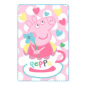 Manta Polar Peppa Pig Hearts 150x100