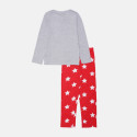 Pijama Manga Larga Minnie Mouse You Go Girl Gris Claro y Rojo Niña