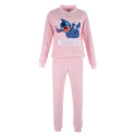 Pijama Manga Larga Coralina Stitch Happy Rosa Mujer