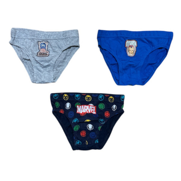 Pack Tres Slips Avengers Varios Colores Niño