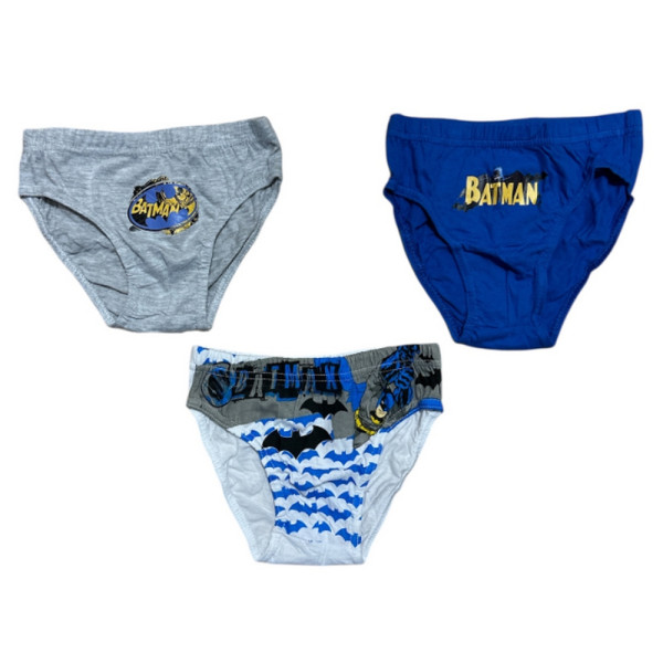 Pack Tres Slips Batman Varios Colores Niño