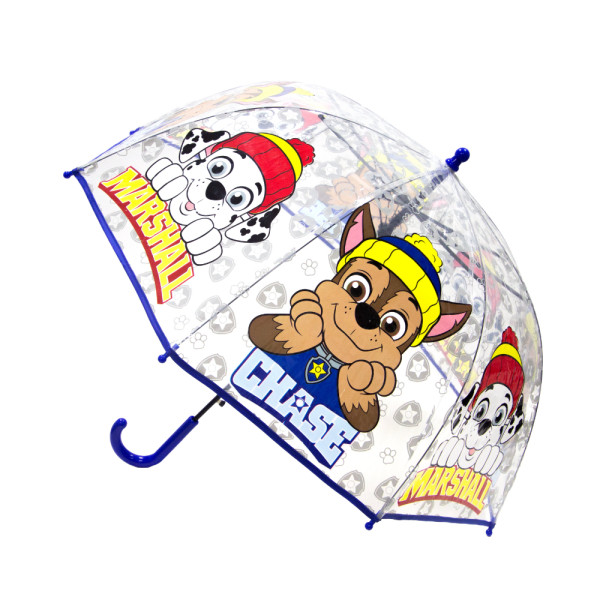 Paraguas Azul y Transparente Patrulla Canina Niño