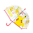 Paraguas Rojo y Transparente Pokémon Niño