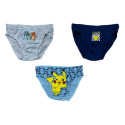 Pack Tres Slips Pokémon Varios Colores Niño
