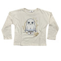 Pijama Manga Larga Harry Potter Hedwig Blanco y Azul Marino Niña