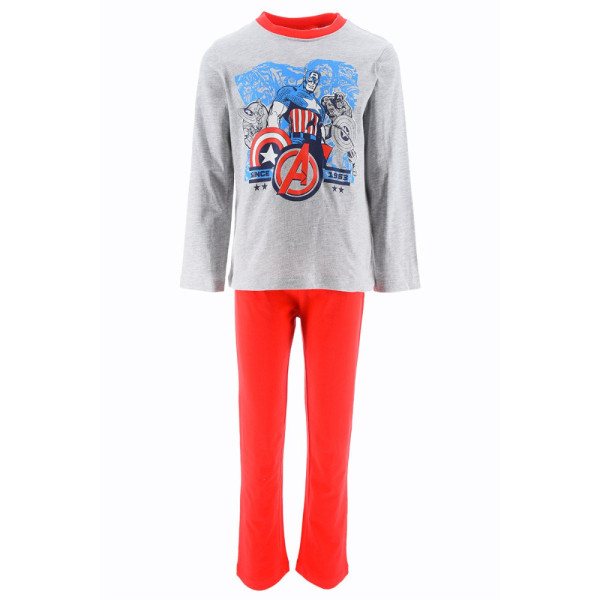 Pijama Manga Larga Capitán América Shield Rojo Niño