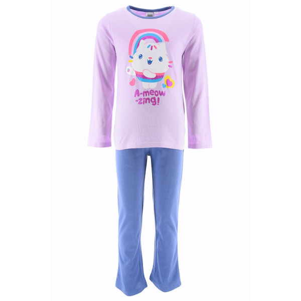Pijama Manga Larga La Casa de Muñecas de Gabby A-meow-zing! Lila Niña