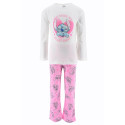 Pijama Manga Larga Stitch Heart Smile Rosa Niña